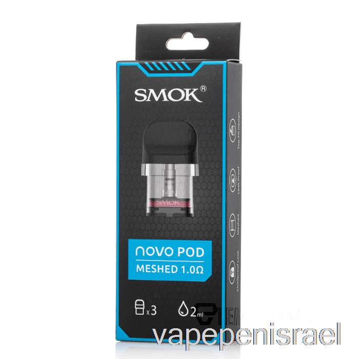 חד פעמי Vape Israel Smok Novo מחסניות פוד חלופיות 1.0ohm Novo Mesh Pods